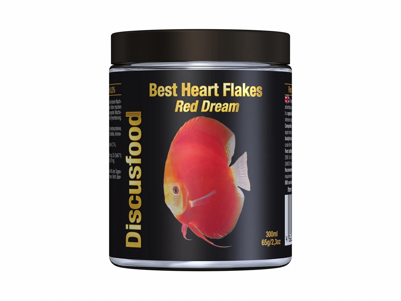 Discusfood Best Heart Flakes Red Dream