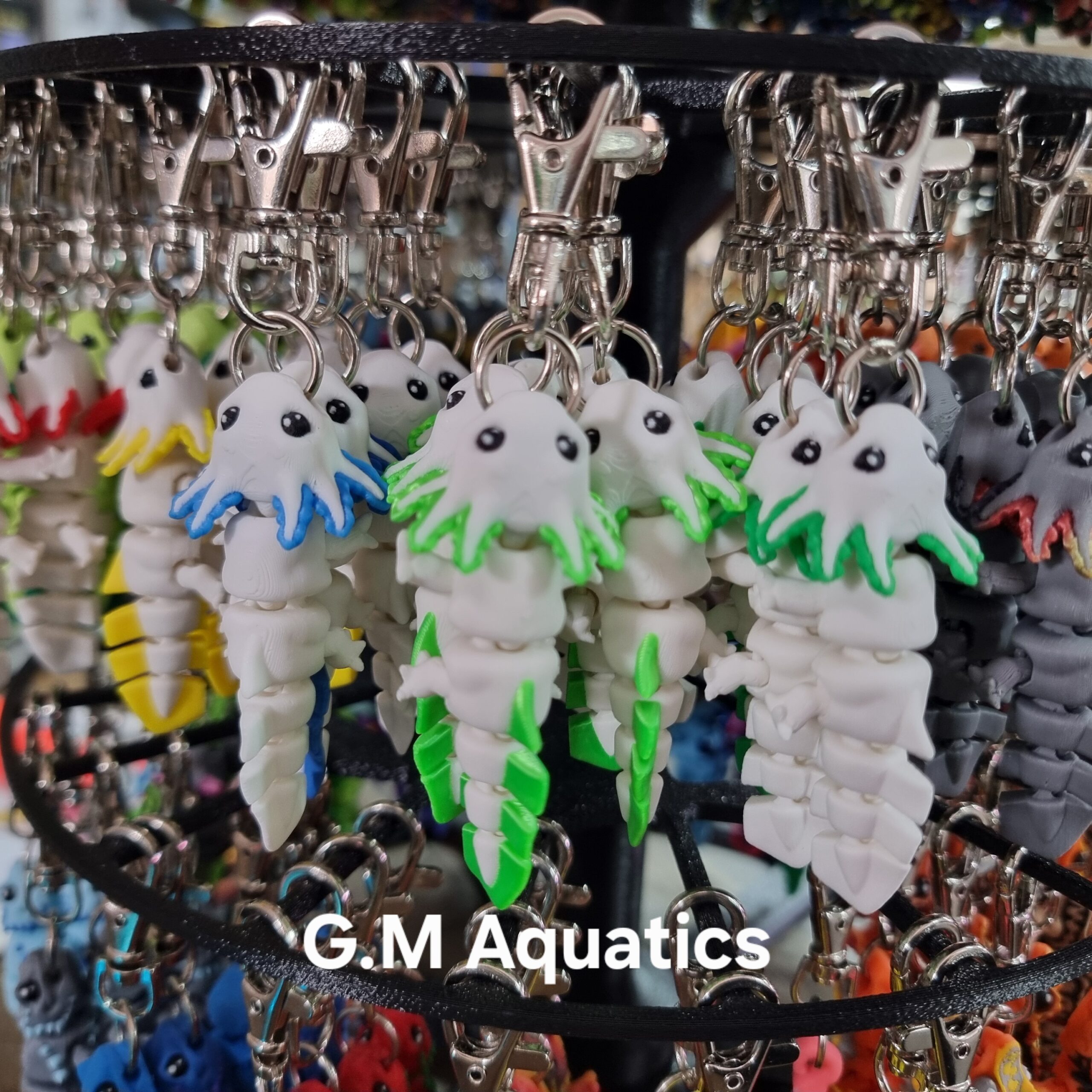 Movable Axolotl Keyring – Cute, Colourful & Fun! 🩵🩷 - Image 11
