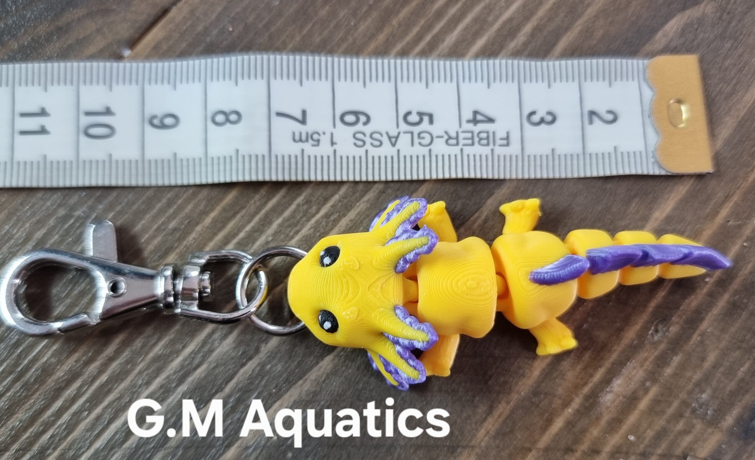 Movable Axolotl Keyring – Cute, Colourful & Fun! 🩵🩷 - Image 4