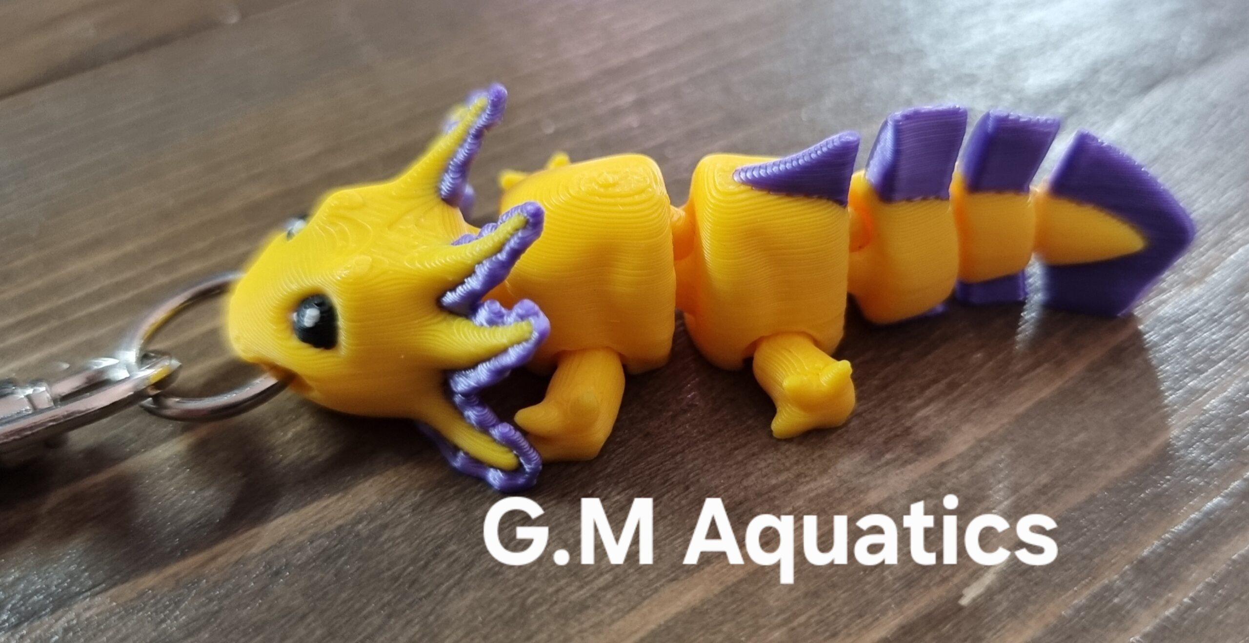 Movable Axolotl Keyring – Cute, Colourful & Fun! 🩵🩷 - Image 8