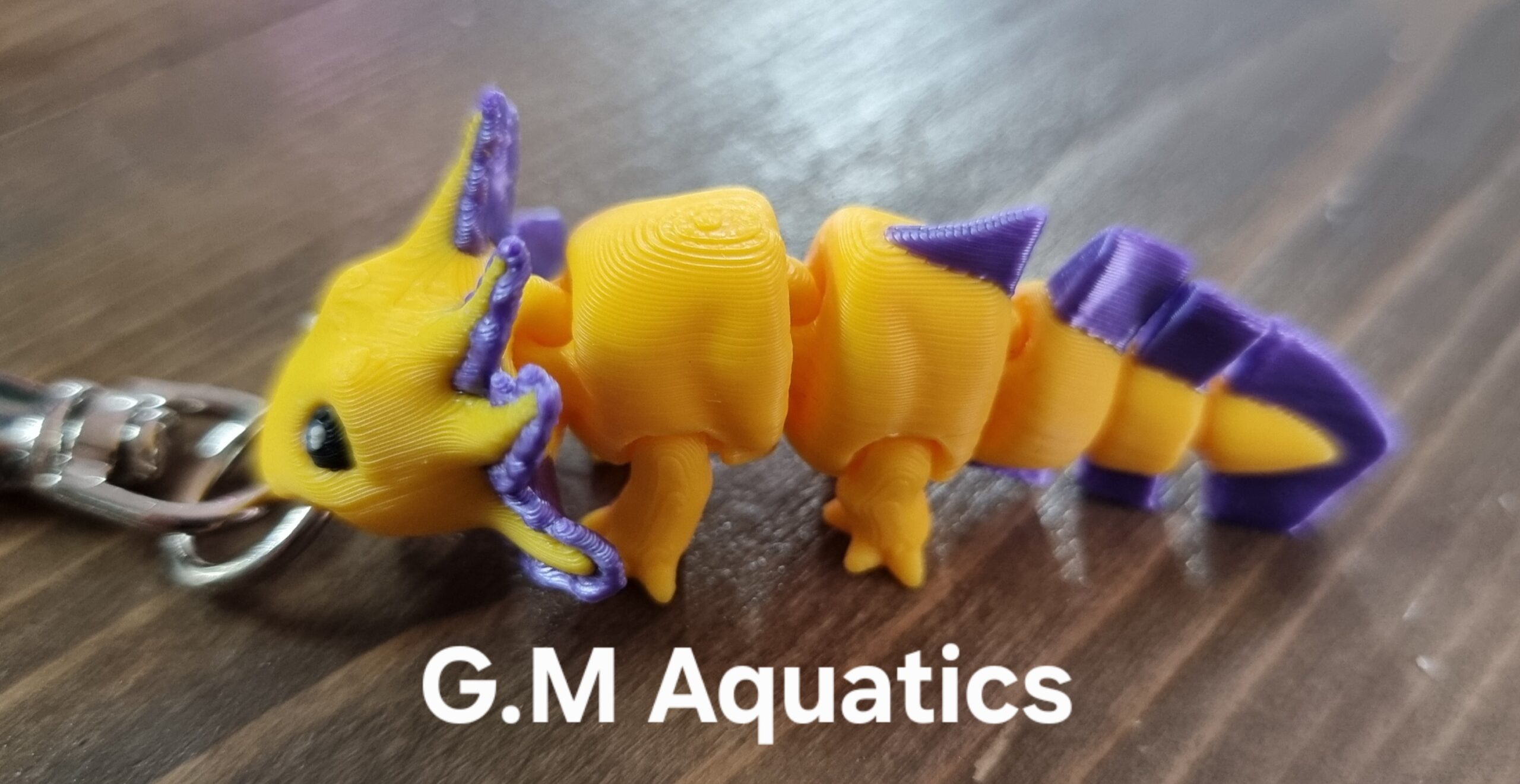 Movable Axolotl Keyring – Cute, Colourful & Fun! 🩵🩷 - Image 7