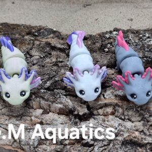 Movable Adorable Axolotl 3D printed toy – Cute, Colourful & Fun! 🩵🩷